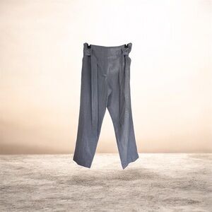 Talbots Womens Blue Chambray Cropped Dress Pants Size 6